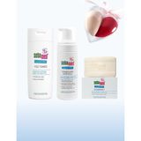 Sebamed Clear Face Sivilceye Yatkın Yağlı Ciltler Için Etkili Siyah Nokta Karşıtı Yüz Temizleme Toniği 200 ml + Köpük 150ML + Sabun 100 gr Makyaj Süngeri