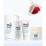 Sebamed Clear Face Sivilceye Yatkın Yağlı Ciltler Için Yüz Temizleme Köpüğü 150 ml + Tonik 200 ml + Bakım Jeli 50 ml + Kompakt 100 gr