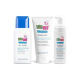 Sebamed Clear Face Yüz Toniği, Bakım Jeli, Temizleme Köpüğü Seti, 350ml