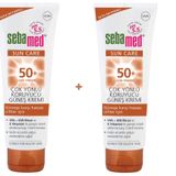 Sebamed Sun Care 50+ Faktör Yaşlanma Karşıtı Hassas Ciltler İçin Renksiz Güneş Koruyucu Krem 2x75 ml