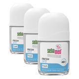 Sebamed Ter Kokusu Önleyici 48 saat etkili Hassas Ciltler için Kadın Erkek Roll-On Deodorant Fresh 50ml (3 paketi)