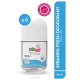 Sebamed Ter Kokusu Önleyici 48 saat etkili Hassas Ciltler için Kadın Erkek Roll-On Deodorant Fresh 50ml x 4