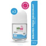 Sebamed Ter Kokusu Onleyıcı 48 saat etkili Hassas Ciltler Kadın Erkek Roll-On Deodorant Fresh 50ml x3 Adet