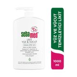 Sebamed Yüz ve Vücut Temizleyici Likit, 1000 ml, pH 5.5, Beyaz