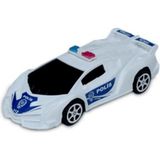 Sebat Oyuncak Sürtmeli Sevimli Arabalar SB-2047–BEYAZ Polis Aracı - 10 cm