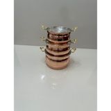 Sebe Home Bakır Mini Güveç Seti Mamalık - 12 x 14 x 16 cm