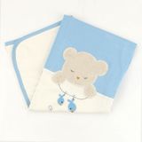 Sebi Bebe Balıkçı Desenli Bebek Battaniyesi 80X90 cm 9859 - Mavi - 80 x 90 cm