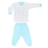 Sebi Bebe Bisikletli Bebek Pijama Takımı 2218 Turkuaz 1 Yaş