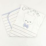 Sebi Bebe Fiyonklu Ayıcık Bebek Battaniyesi 80X90 cm 9183 - Gri - 80 x 90 cm