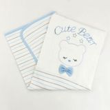 Sebi Bebe Fiyonklu Ayıcık Bebek Battaniyesi 80X90 cm 9183 - Mavi - 80 x 90 cm