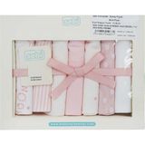 Sebi Bebe Müslin Bebek Ağız Mendili 7'li 2009 - Standart - Ekru - Pembe