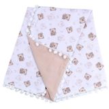 Sebi Bebe Ponponlu Battaniye 70x90cm 9212 Kahve