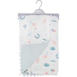 Sebi Bebe Ponponlu Müslin Çift Kat Battaniye 70X90CM 9212 - Yeşil