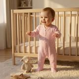 Sebi Bebe Yıldızlı Patikli Tulum 1131 - Pembe - 0 - 3 Ay