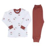 Sebi Bebek Paraşüt Pijama Takımı, 1 Yaş, IB76475, Kahverengi, erkek-bebek