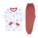 Sebi Erkek Çocuk Paraşüt Pijama Takımı, 4 Yaş, IB73241, Kiremit, erkek-çocuk
