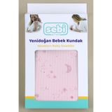 Sebi Prime Ay Yıldız Kundak Pembe Tek Ebat Bebek Battaniyesi, 72101