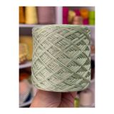 Şebnemhobiyarn Gold Simli Yeşil İtalyan Merserize 300 gr Örgü İpi