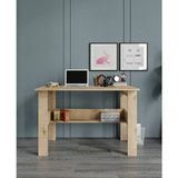 Sebor Çalışma Masası Bilgisayar Masası Ofis Ders Yemek Masası Tamamı Mdf - 118 x 58 - Meşe
