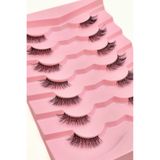 SEBURAM COLLECTION 7'li Çok Kez Kullanımlı Yarım Kedi Göz Takma Kirpik Set Doğal Hacimli Takma Kirpik