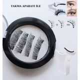 SEBURAM COLLECTION Hacimli Uzun Doğal Mıknatıs Kirpik Set Takma Aparatlı Mıknatıslı Kirpik Set