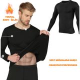Seburam Erkek Termal Içlik Üst Uzun Kollu Termal Atlet Erkek Iç Giyim - L - XL - Siyah