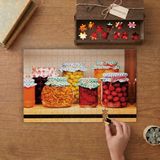 Sebze Konserveleri Tasarımı 240 Parça Ahşap Puzzle Ahşap Kutuda MP00407