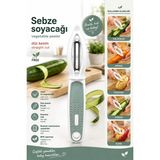 Sebze Soyacağı – Meyve Sebze Soyacak, Patates Soyacağı, Havuç Salatalık Kabak Soyucu, Ergonomik Mutfak Soyacağı - Yeşil