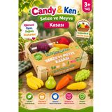 Sebze Ve Meyve Kasası - Meyve Sebze Sepeti - Piknik Sepeti Oyuncak Meyveler - Oyuncak Sebzeler - Mutfak Oyuncakları