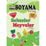 Sebzeler Meyveler - Renkli Kalem Boyama - Yağmur Çocuk
