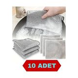 Seç Al Burada 10 Adet Tel Bulaşık Bezi Çizmez Bulaşık Teli Çelik Bez 20X20 cm Çift Katmanlı - 20 x 20 cm