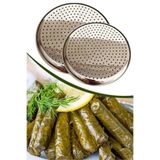 seç al burada 22 Cm Sarma Dolma Altlığı Delikli Çelik Pizza Lahmacun Tepsisi Paslanmaz Çelik