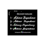Seç Hologram Taçlı Yazı İsim Soyisim Sticker Oto Sticker