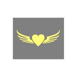 Seç Kanatlı Kalp Sticker Çok Amaçlı Sticker