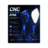 SEÇ Motosiklet Modifiye Aynası Gece Görüşlü MAVİ CNC AYNA 10-8 MM HER MOTORA uyumlu