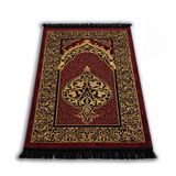 Seccade Namazlık - Tafta Kumaş, Saçaklı, İnce ve Hafif, 65x112 cm (Bordo)