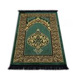 Seccade Namazlık - Tafta Kumaş, Saçaklı, İnce ve Hafif, 65x112 cm (Yeşil)