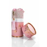 Seccadeli ve İnci Tesbihli Özel Silindir Kutulu Set Pembe