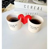 Sece Karım da Karım Kocam da Kocam Çift Kupası 2'li Seramik Kupa Seti (200 ml) - Beyaz