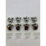 Seçenek Çok Rulmanlı Cam Duşakabin Tekerleği Metal Kırılmaz Gövde Krom 8'li Tam Set