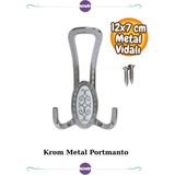 Seçil Portmanto Askılık Krom Metal Vidalı Vestiyer, Portmanto,dolap Gümüş Kapı Vestiyer Askısı