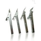 Seçilir 4 Adet 20 cm 2x2 cm Profilli Katlanır Galvaniz Kaplama Metal Yer Sofrası Masa Ayağı + Vida