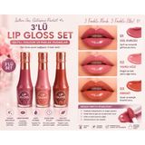 Seçkin 3’lü Lip Gloss Set Gül Kurusu Yavru Ağzı Kiremit Dudak Parlatıcısı Nemlendirici Gloss Seti