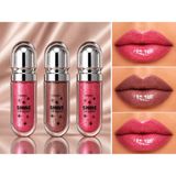 Seçkin 3’lü Simli Lip Gloss Seti – Brown Nude, Sparkling Rose & Hot Pink Shine