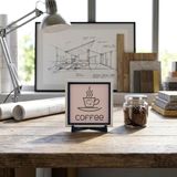 Seçkin Coffee Kalpli Özel Dekoratif Obje 10x10 cm | Yaşam alanınızı zenginleştiren modern aksesuar, asil duruşuyla çalışma masası için özel olarak tasarlanmış parça