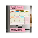 Seçkin Trend Haftalık Planlayıcı Buzdolabı Magnet, Kalem Silinebilir, Mıknatıslı Yazı Tahtası
