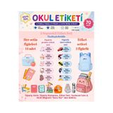 Seçkin Trend Kişiye Özel, Okul Etiketi, Şeffaf Suya Dayanıklı Öğrenci İsim Sınıf Stickeri Pembe-&-Mavi-etiketli-5-Figürlü-Setler No-O2