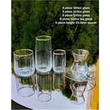 Seçkinev 30 Parça Yaldızlı Paşabahçe Nova Hanedan Set - Gold - 999 ml