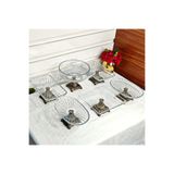 SEÇKİNEV Flow Eskitme 6 Parça Masa Sunum Tabağı Set