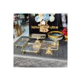 SEÇKİNEV Lovely 5 Parça Metal Ayaklı Sunum Tabağı Set (GOLD&GÜMÜŞ)